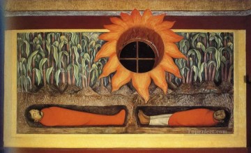 Diego Rivera Painting - the blood of the revolution ary martyrs fertilizing the earth 1927 Diego Rivera